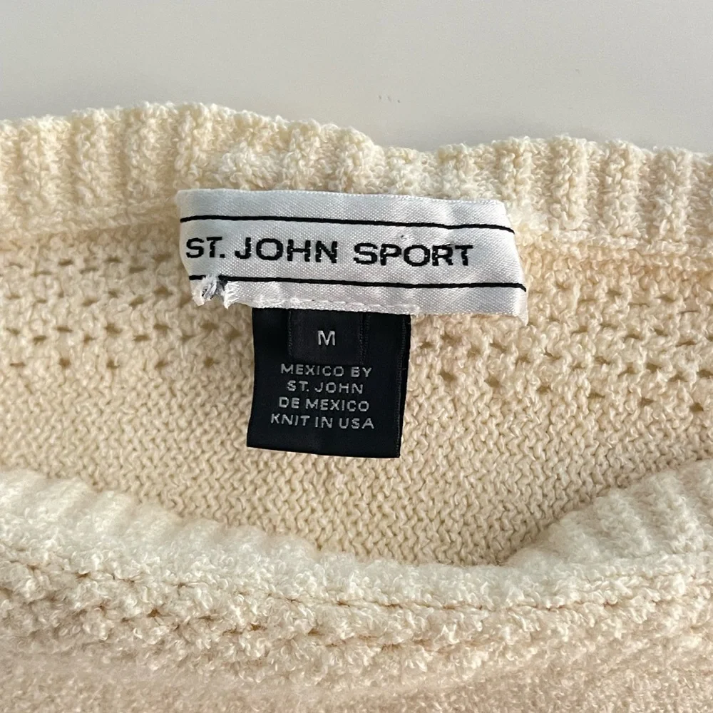 St. John Sport Wool Boat neck Blouse Sweater - Picture 4 of 11
